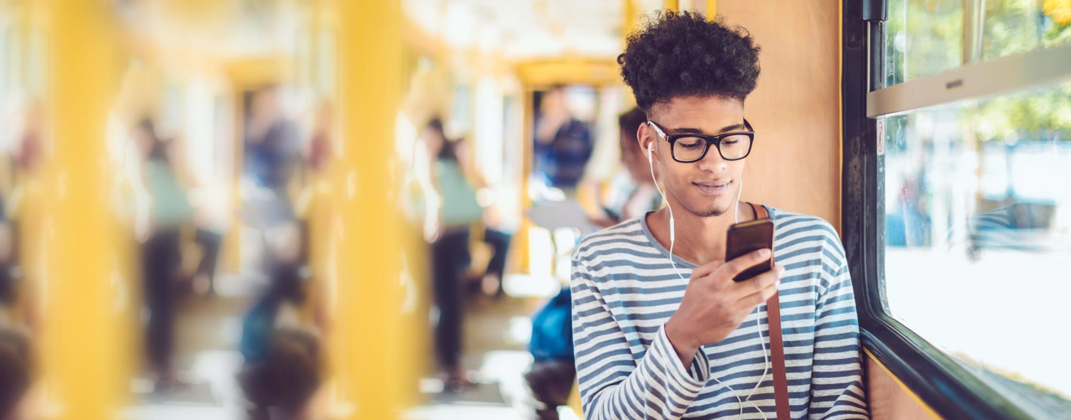 Young Man looking at phone